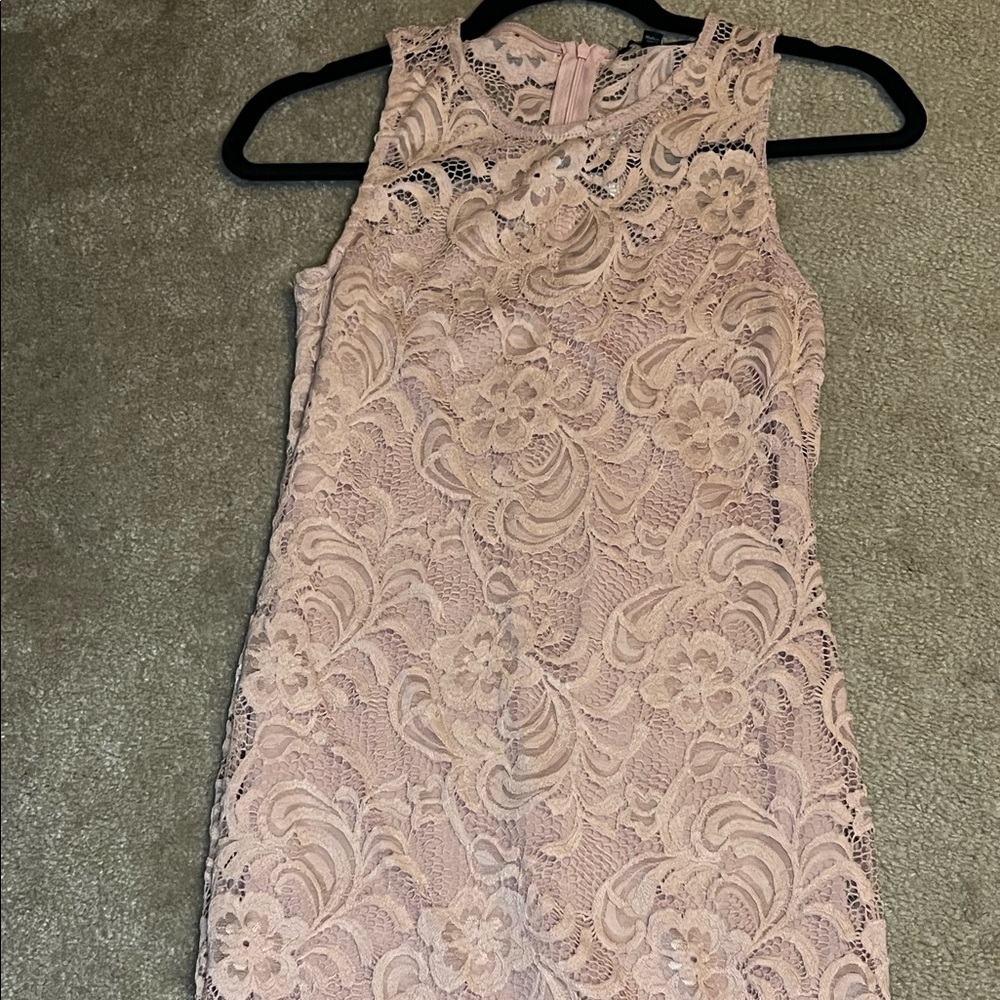 Light Pink Floral Lace Dress